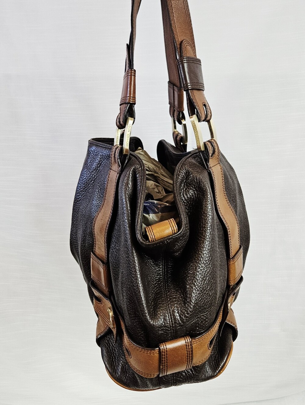 Vintage Michael Kors Two-Tone Leather Purse - Picture 5 of 11